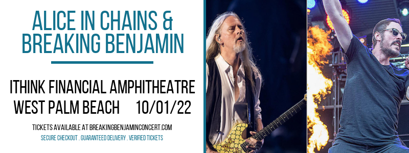 Alice in Chains & Breaking Benjamin at Breaking Benjamin Concert Tickets tickets Alice in Chains & Breaking Benjamin at Breaking Benjamin Concert Tickets